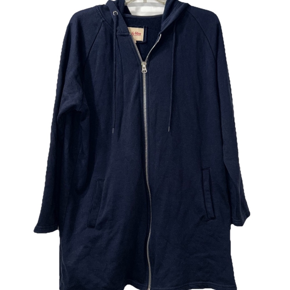 Design By Olivia Navy Full Zip Jacket Women’s 1XL